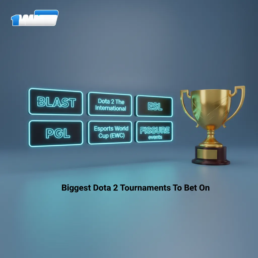 Top Dota 2 tournaments to bet on: The International, BLAST, ESL, EWC, PGL, and FISSURE events.