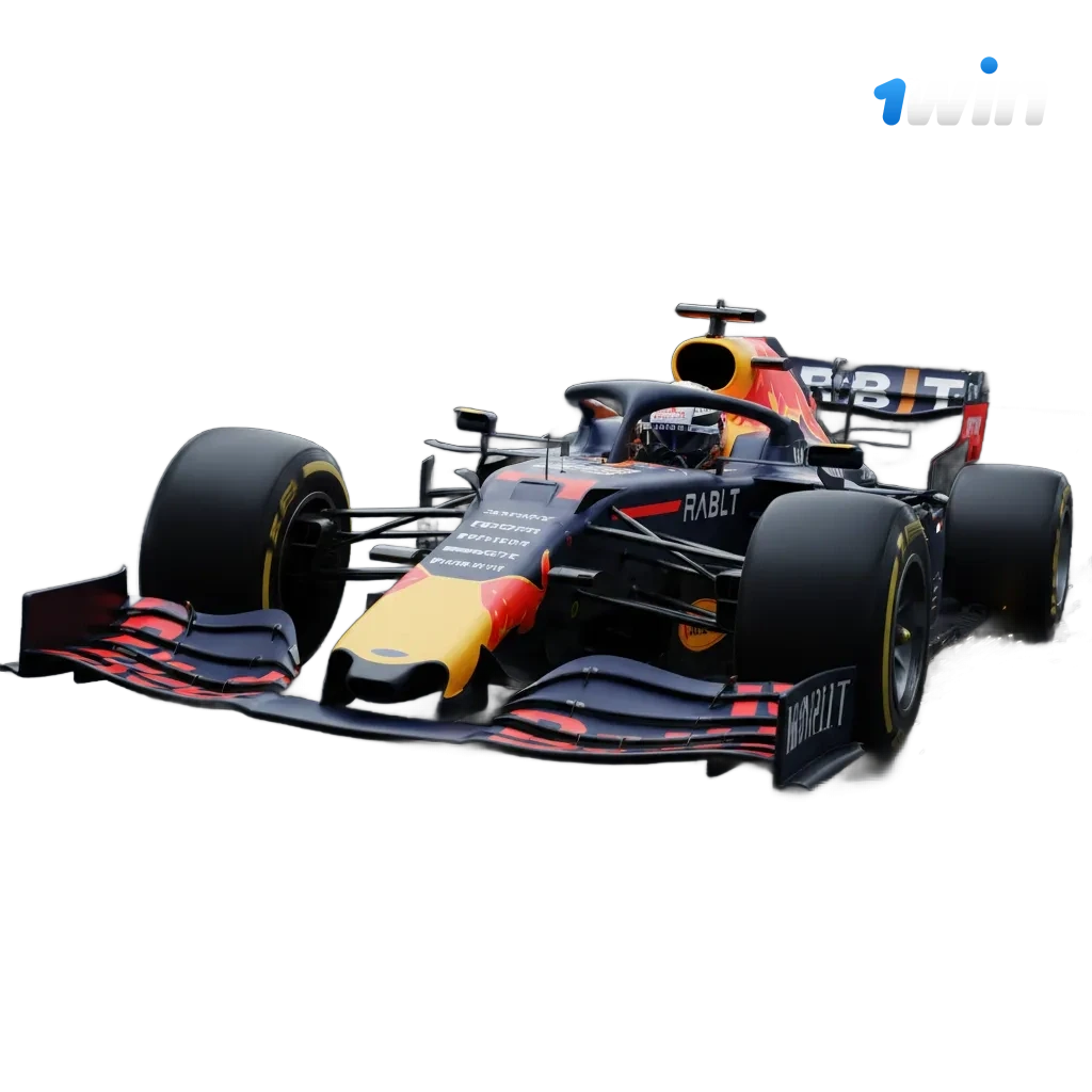 1win F1 betting in India banner highlighting Grand Prix markets, live odds, Cash Out, and a welcome bonus.