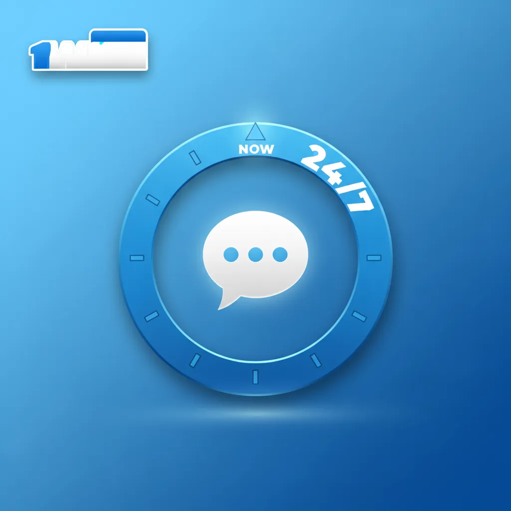 1win Live Chat Support on screen with chat bubble and 24/7 badge for quick help with account, payments, and tech issues.