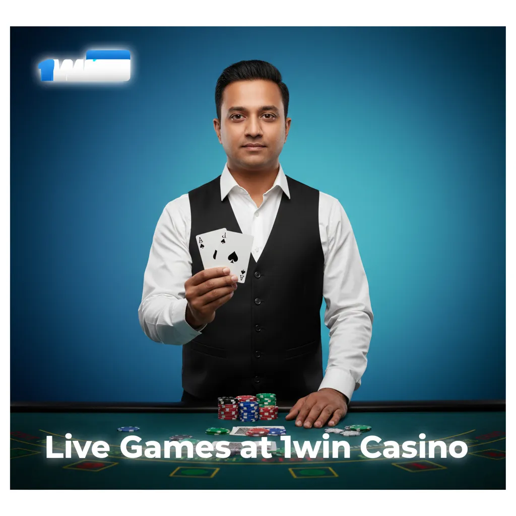 1win Casino live dealer lobby with roulette, blackjack, baccarat, poker, TV game shows, and Indian games with friendly hosts.