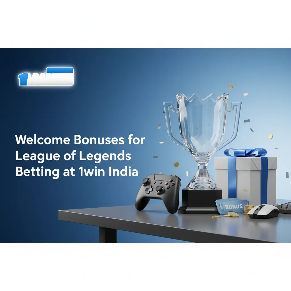 1win India welcome bonus banner: 500% up to ₹75,000 for League of Legends betting, with Sign Up and deposit icons.