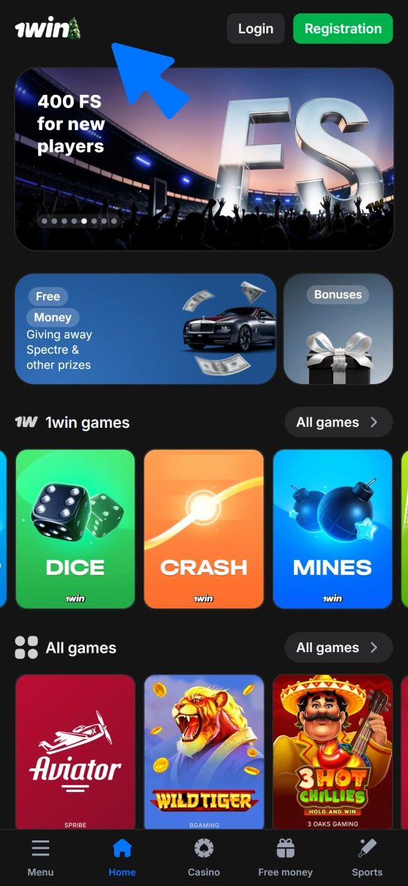 Launch the 1win Android application and start playing your favorite games.