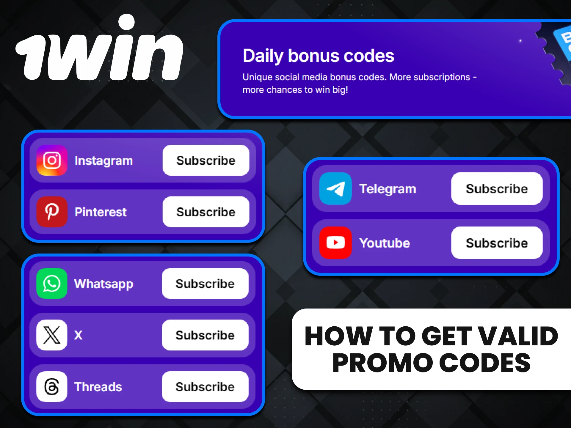 1win constantly offers new promo codes to its users.