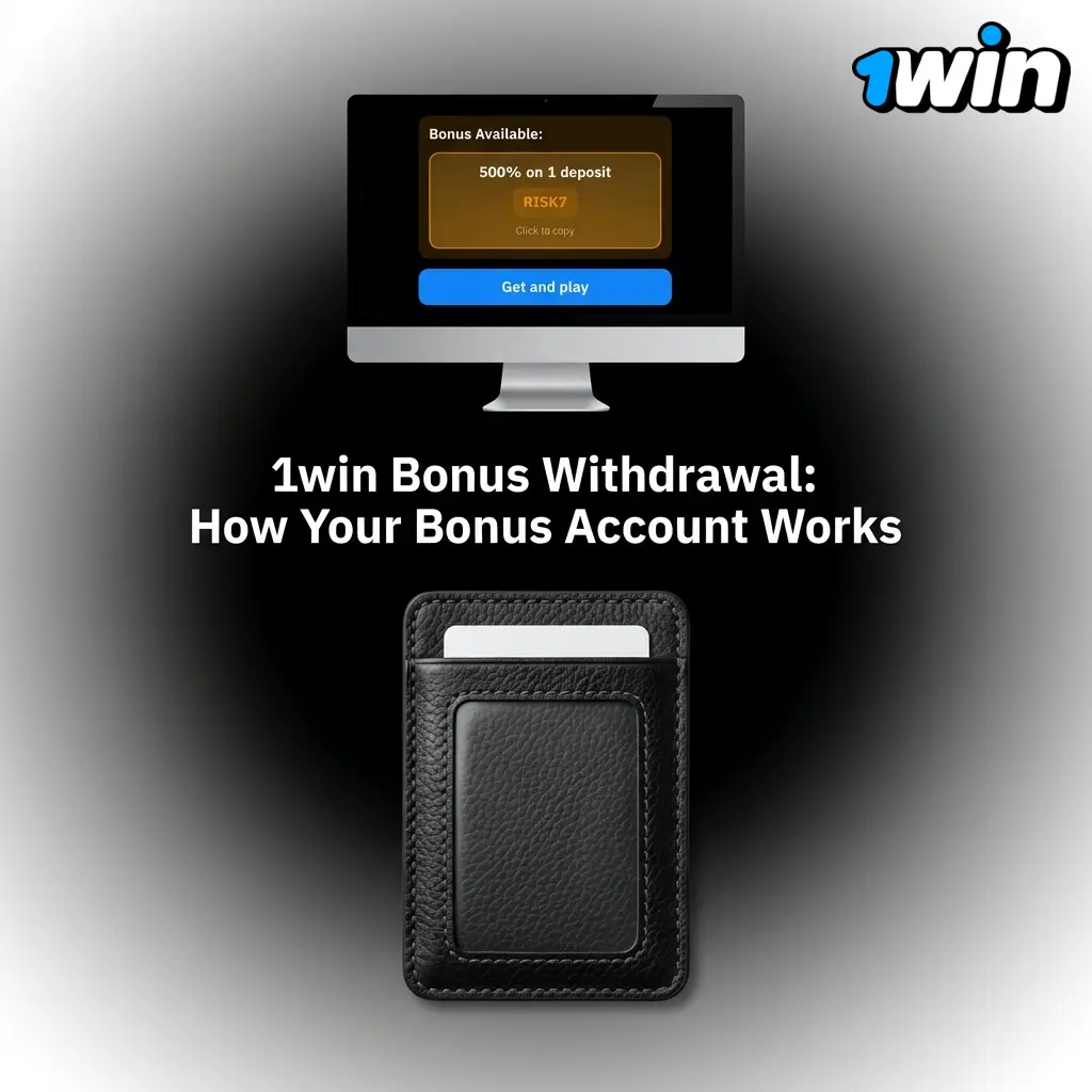 1win bonus account showing wagering requirements and withdrawal process for INR bonus funds