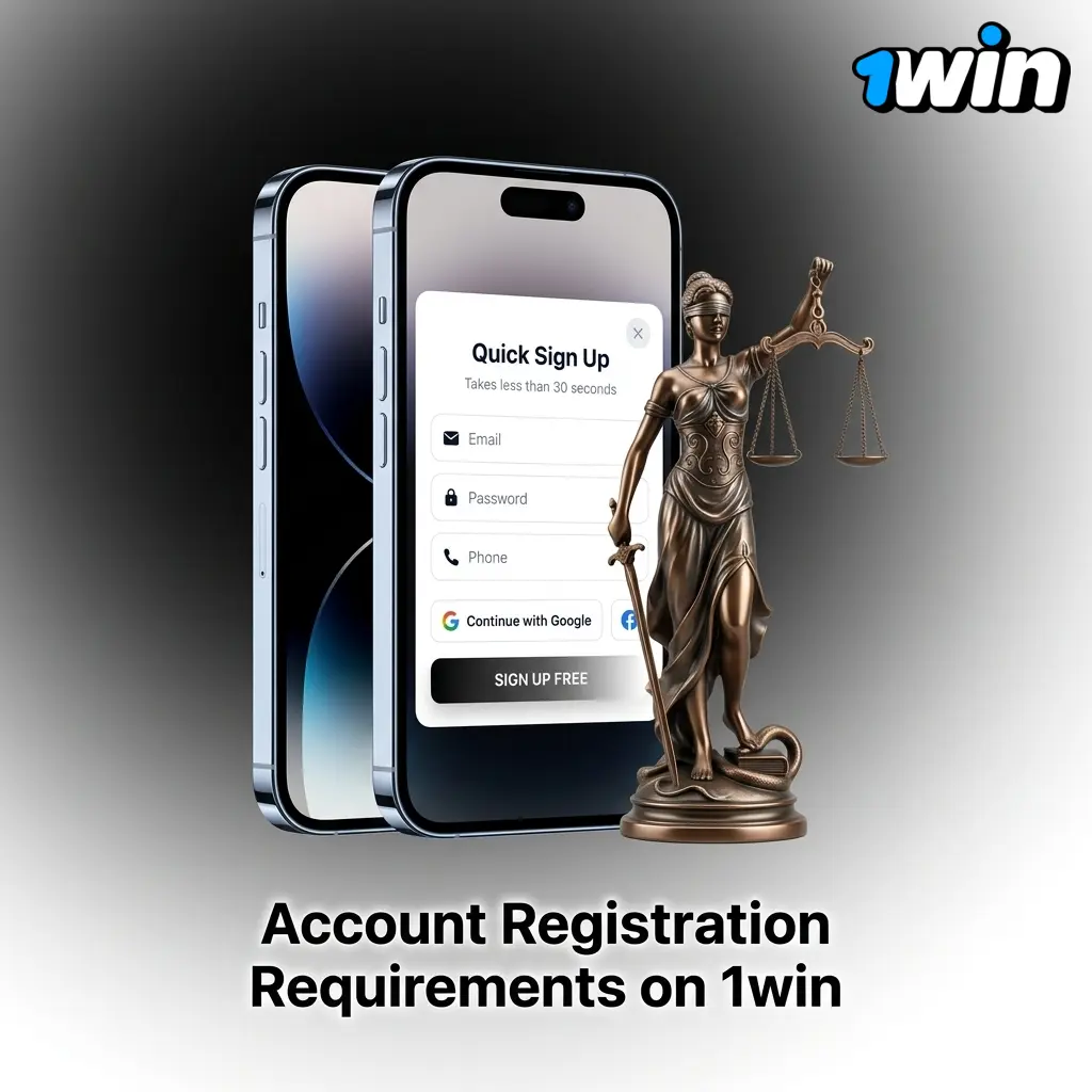 1win account registration requirements showing age limit, eligibility criteria, and rules for creating a single verified account