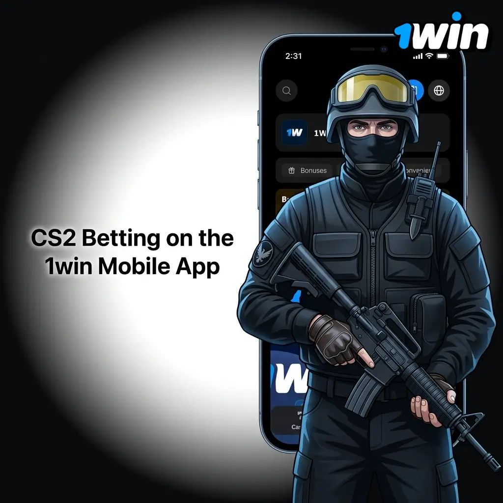CS2 betting on 1win mobile app for Android and iOS with step-by-step guide to download, register, and place bets