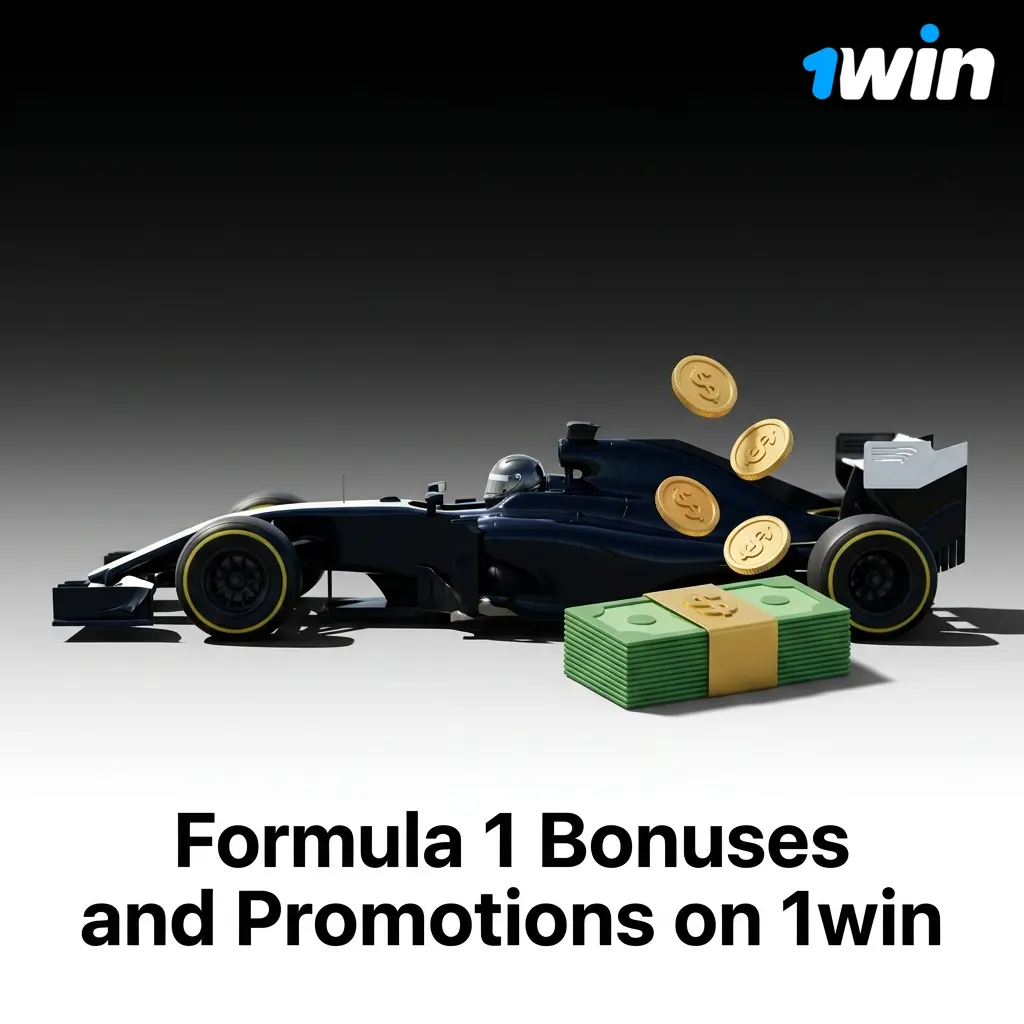 1win Formula 1 welcome bonus up to 170% match across four deposits with express bet and accumulator promotions