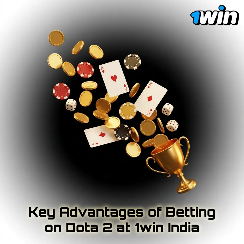 Key advantages of betting on Dota 2 at 1win India including bonuses, UPI payments, and 24/7 support