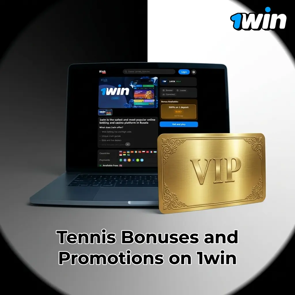 Tennis betting bonuses and promotions on 1win including deposit bonuses and Express Bet Bonus for accumulators