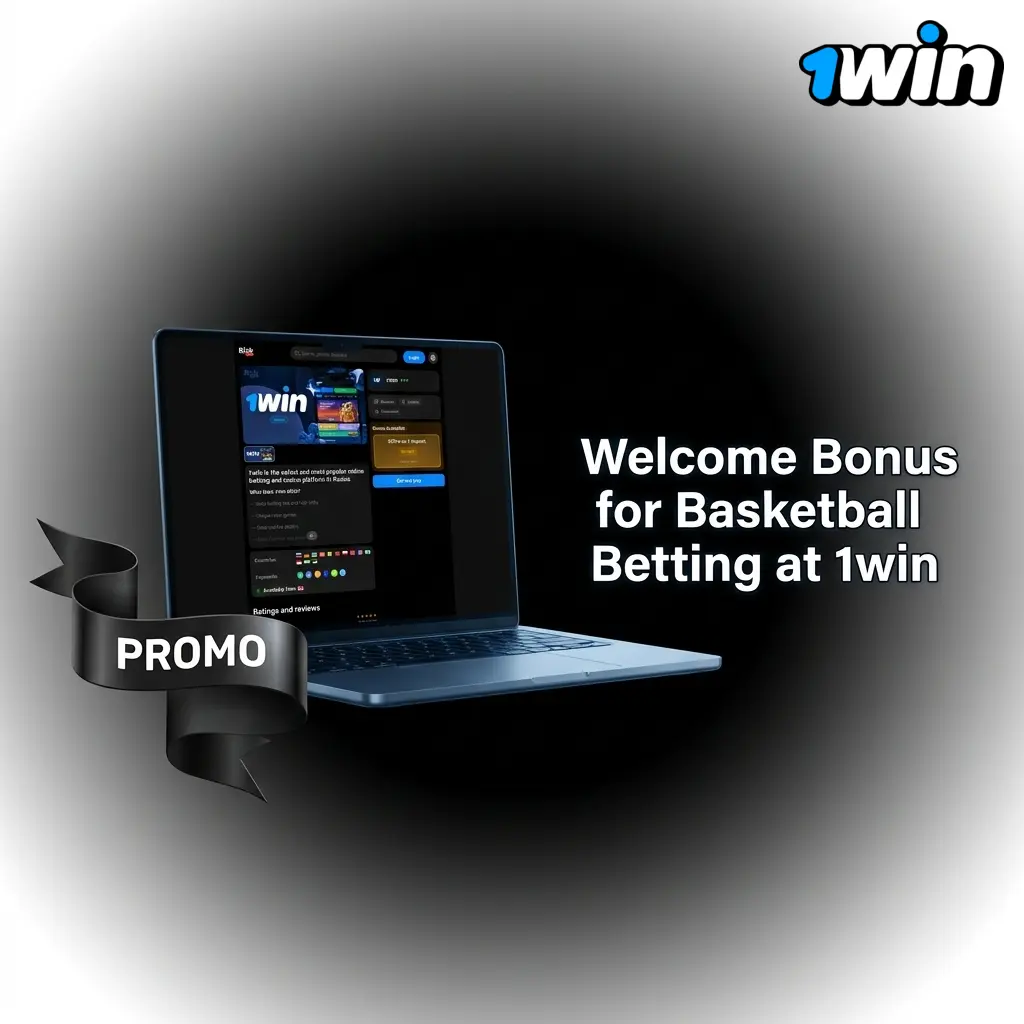 1win welcome bonus for basketball betting showing deposit percentage offer and wagering requirements for new users
