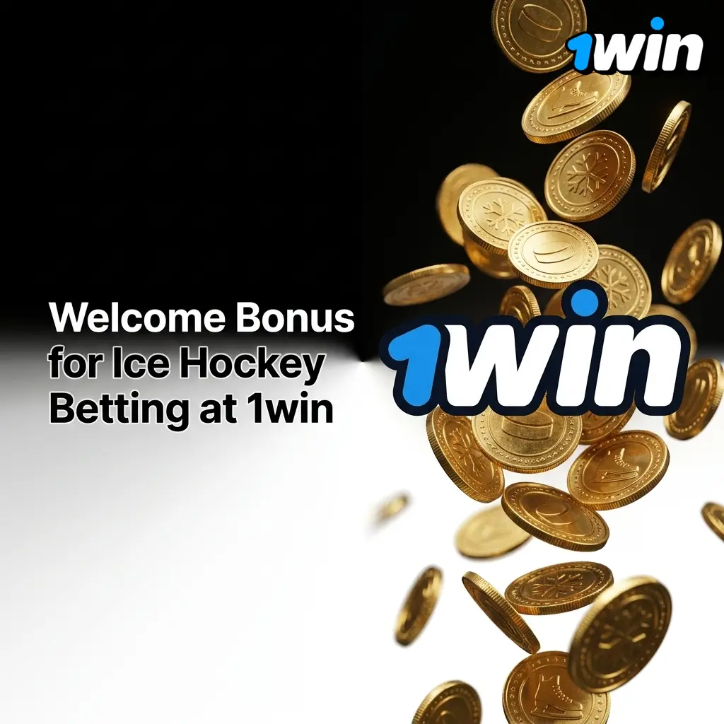 1win welcome bonus for ice hockey betting showing deposit match offer and wagering requirements for new users
