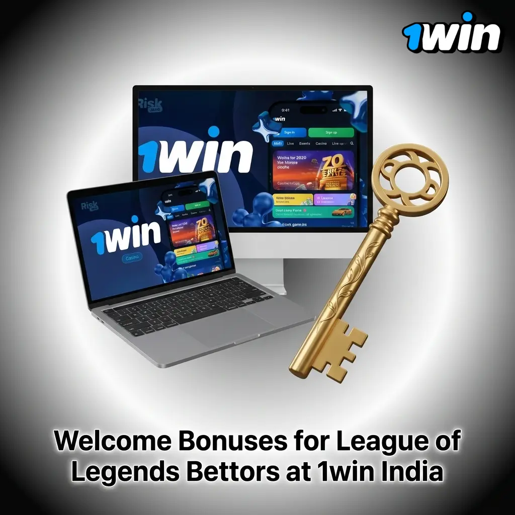 1win India welcome bonus for League of Legends bettors showing multi-deposit offers up to 170% for esports betting