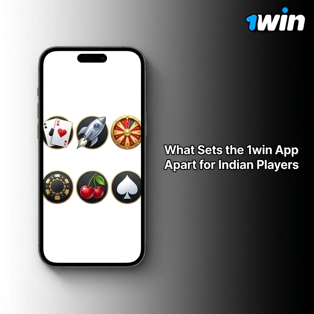 1win app features for Indian players showing INR support, UPI payments, cricket betting, and live casino games like Teen Patti